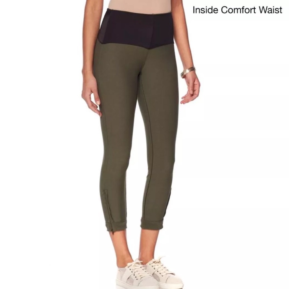 Lysse Pull On Zip Ankle Denim Cuffed Crop Pants - Picture 2 of 8